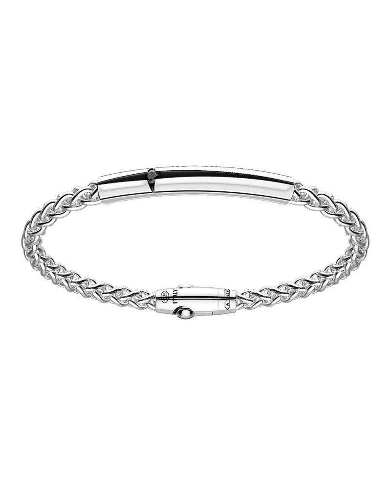 Bracciale Zancan Cosmopolitan in argento con croce e spinello nero