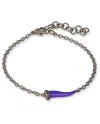 Bracelet MANO|J Charms en titane avec corne violette et diamants noirs