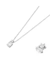 Collana con Pendente Ponte Vecchio Benvenuto in Oro Bianco con Diamanti