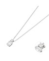 Collier pendentif Ponte Vecchio Benvenuto en or blanc avec diamants