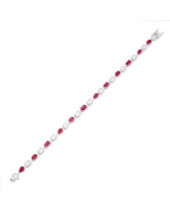 Ponte Vecchio Benvenuto Bracelet in White Gold with Rubies