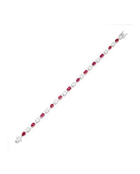 Bracelet Ponte Vecchio Benvenuto en Or Blanc avec Rubis