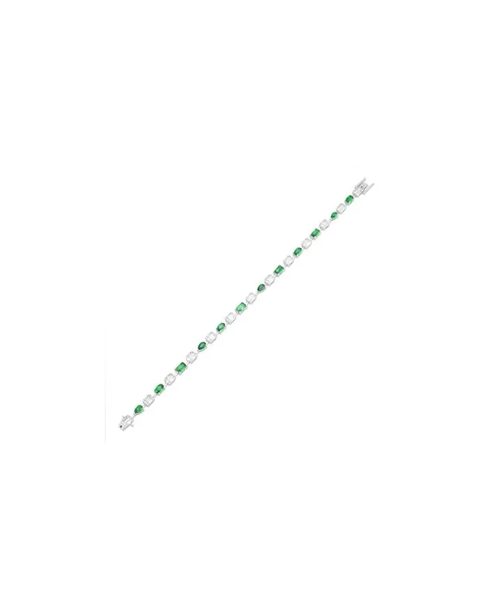 Ponte Vecchio Benvenuto Bracelet in White Gold with Emeralds