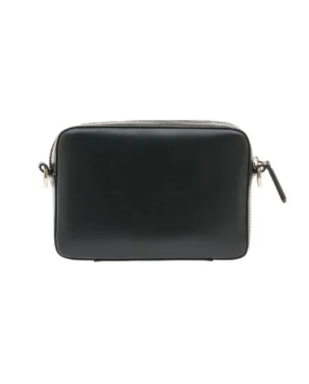 Pineider Daily Shoulder Bag in Smooth Black Leather