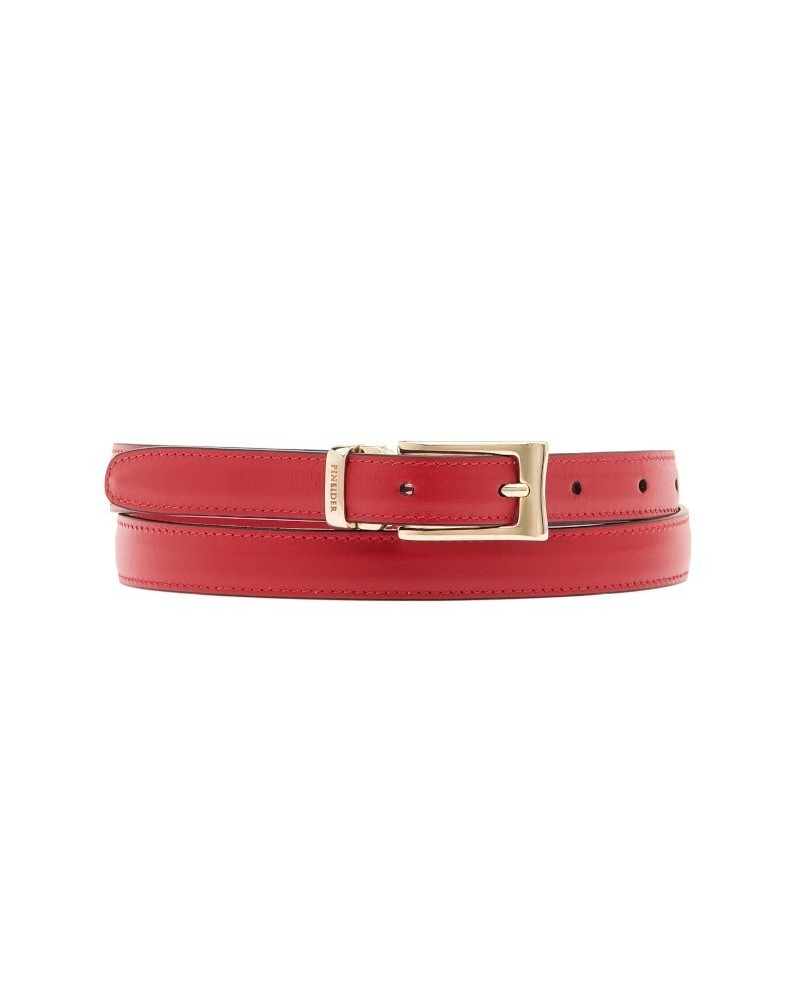 Ceinture femme Pineider Daily en cuir lisse rouge