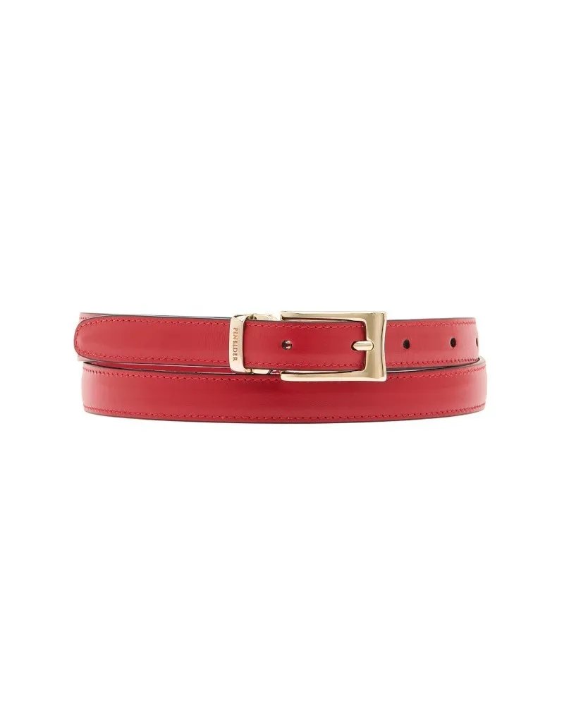 Cintura da Donna Pineider Daily in Pelle Rossa Liscia