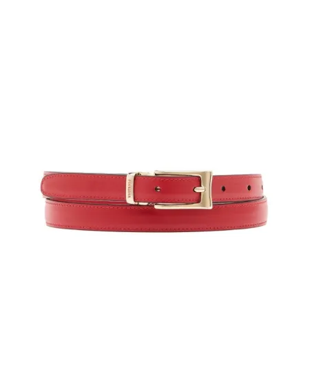 Cintura da Donna Pineider Daily in Pelle Rossa Liscia