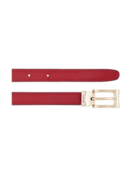 Pineider Daily Women's Belt in Smooth Red Leather