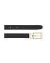 Ceinture femme Pineider Daily en cuir lisse noir