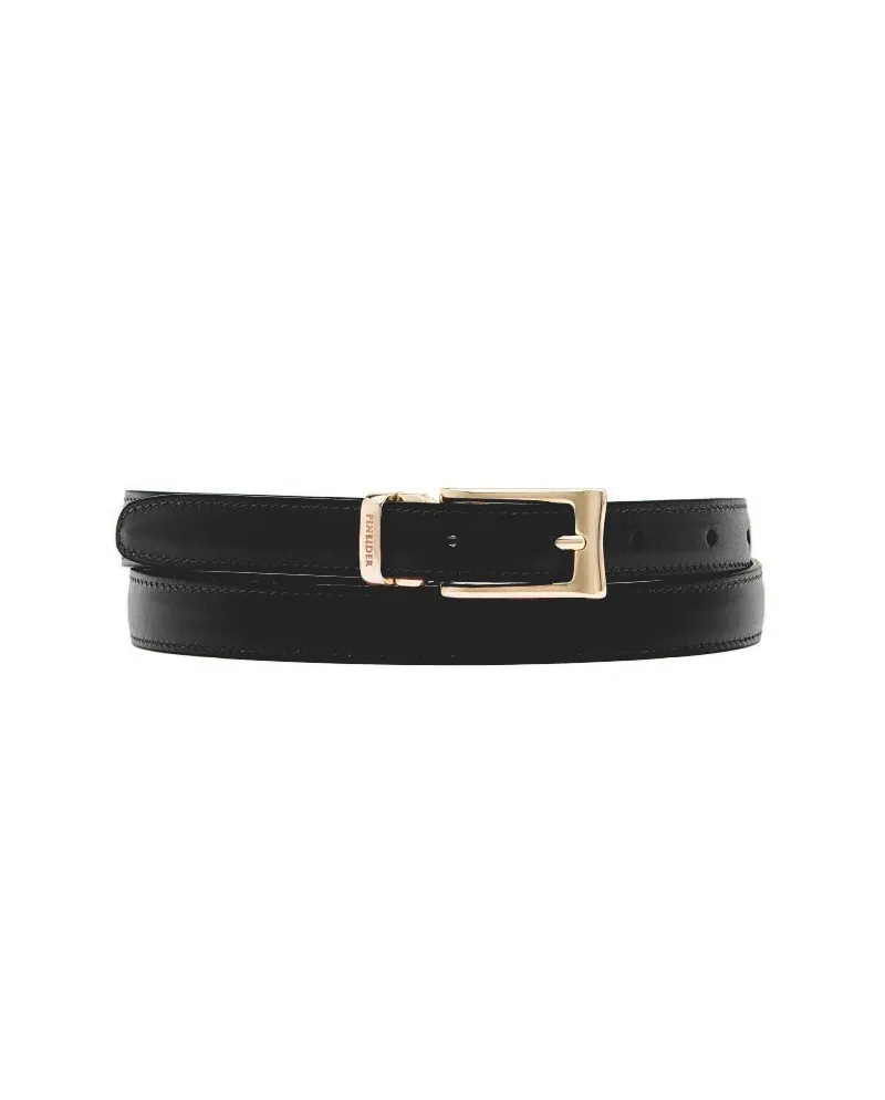 Ceinture femme Pineider Daily en cuir lisse noir