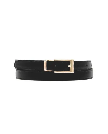 Ceinture femme Pineider Daily en cuir lisse noir