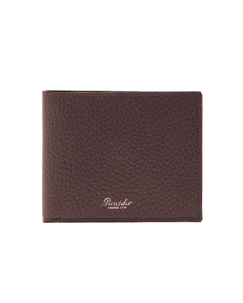 Pineider Wallet in Rum Tumbled Leather 6 Compartments Pineider Wallet in Rum Tumbled Leather 6 Compartments