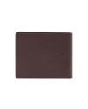 Pineider Wallet in Rum Tumbled Leather 6 Compartments