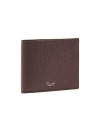 Pineider Wallet in Rum Tumbled Leather 6 Compartments