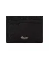 Pineider Card Holder in Black Tumbled Leather 4 Compartments
