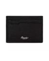Porte-cartes Pineider en cuir noir vieilli, 4 compartiments