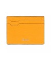 Pineider Card Holder in Yellow Tumbled Leather 4 Compartments