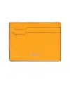 Porte-cartes Pineider en cuir vieilli jaune, 4 compartiments