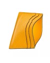 Porte-cartes Pineider en cuir vieilli jaune, 4 compartiments