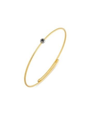 Bracciale Ponte Vecchio Nobile in Oro Giallo con Diamante Nero