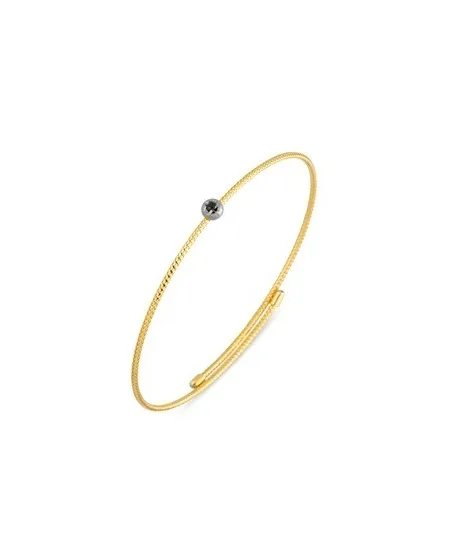 Bracelet Ponte Vecchio Nobile en or jaune avec diamant noir