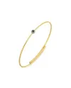 Ponte Vecchio Nobile Bracelet in Yellow Gold with Black Diamond