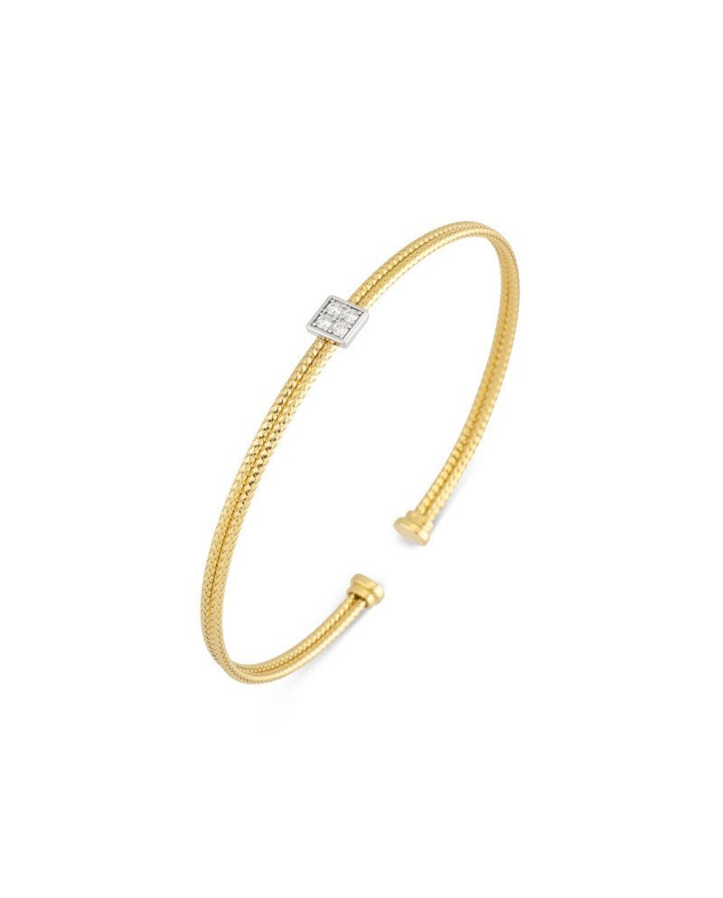 Bracciale Ponte Vecchio Nobile New in Oro Giallo con Pavé di Diamanti
