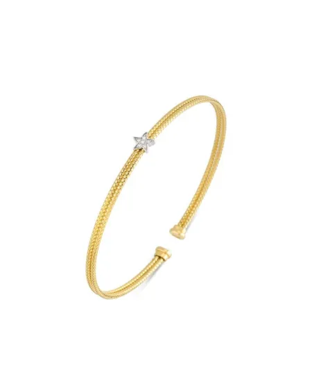 Bracciale Ponte Vecchio Nobile New in Oro Giallo con Stella di Diamanti