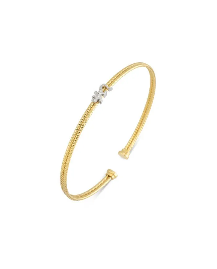 Bracciale Ponte Vecchio Nobile New in Oro Giallo con Geco di Diamanti