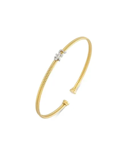 Nouveau bracelet Ponte Vecchio Nobile en or jaune avec diamant Gecko