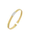 Bracciale Ponte Vecchio Nobile New in Oro Giallo con Pavé di Diamanti