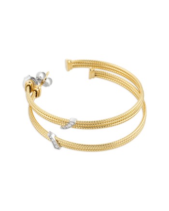 Boucles d'oreilles Ponte Vecchio Nobile en or jaune avec diamants