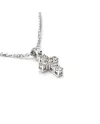 Casella Gioielli Necklace in White Gold and Small Cross with Diamonds