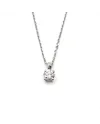 Collana Casella Gioielli in Oro Bianco con Punto Luce