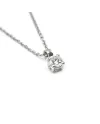 Collana Casella Gioielli in Oro Bianco con Punto Luce