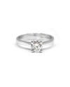 Bague solitaire en or blanc avec diamant Casella Gioielli