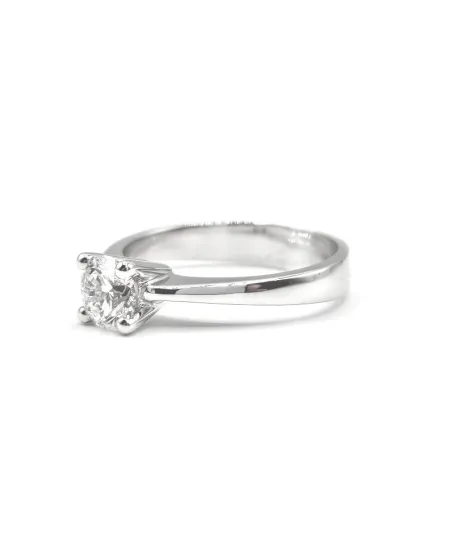Casella Gioielli White Gold Solitaire Ring with Diamond