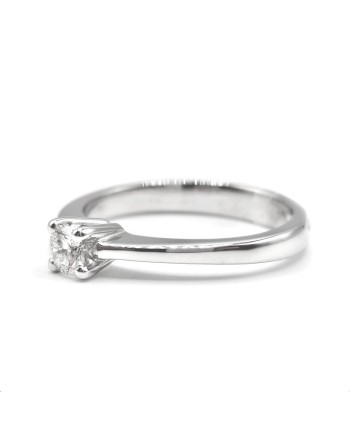 Anello Solitario Casella Gioielli in Oro Bianco con Diamante