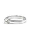Bague solitaire en or blanc avec diamant Casella Gioielli