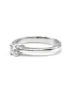 Bague solitaire en or blanc avec diamant Casella Gioielli