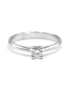 Bague solitaire en or blanc avec diamant Casella Gioielli