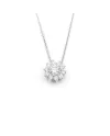 Collier Leo Pizzo en or blanc avec fleur en diamant blanc