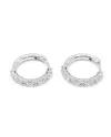 Boucles d'oreilles créoles Leo Lace en or blanc et diamants blancs