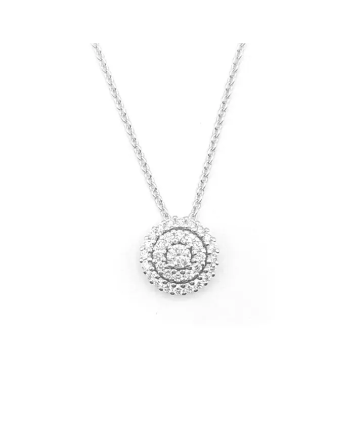 Collier Leo Pizzo en or blanc avec pendentif en diamant