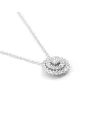 Collier Leo Pizzo en or blanc avec pendentif en diamant