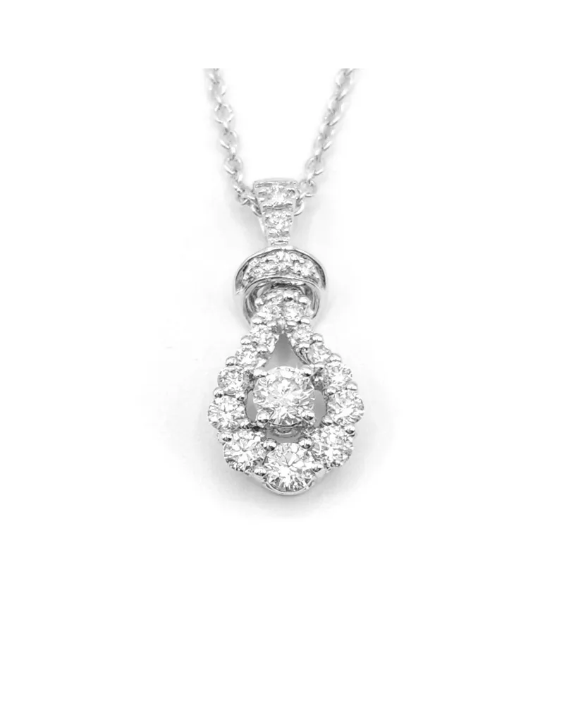 Collana Leo Pizzo in Oro Bianco con Pendente di Diamanti