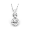 Collier Leo Pizzo en or blanc avec pendentif en diamant