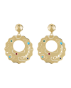 Chantecler Suamèm Large Earrings in Yellow Gold with Diamonds and Precious Stones