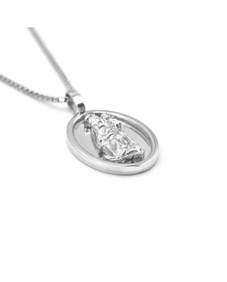 Collier Casella en or blanc avec Santa Maria della Speranza