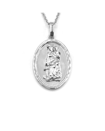 Casella Necklace in White Gold with Santa Maria della Speranza